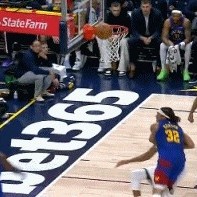 字母哥和戈登纠缠倒地 先吹戈登犯规&amp;掘金挑战成功改判字母哥犯规